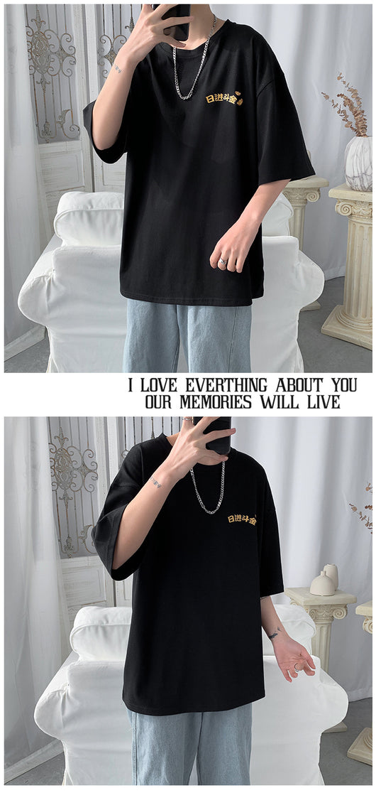 Playera Suelta para Parejas al Estilo Coreano Trendy - Image 9
