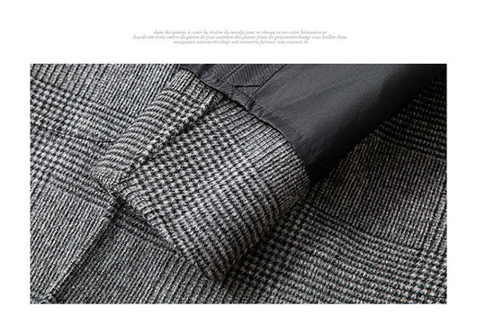 Abrigo de Lana Reversible Cuadros y Pata de Gallo para Hombre - Image 22
