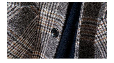 Abrigo de Lana Reversible Cuadros y Pata de Gallo para Hombre - Image 27
