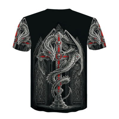 Playera Casual Harajuku Estampada Vintage para Hombre - Image 12