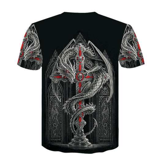 Playera Casual Harajuku Estampada Vintage para Hombre - Image 12