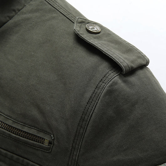 Chaqueta de Trabajo Casual Talla Grande en Algodón Lavable para Hombre - Image 12