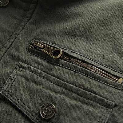 Chaqueta de Trabajo Casual Talla Grande en Algodón Lavable para Hombre - Image 13