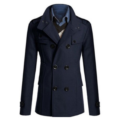 Abrigo Trench de Lana con Cuello Mao Hombre - Image 15