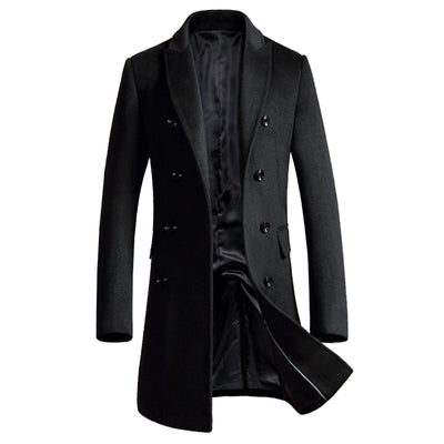 Abrigo de Lana Slim Fit - Trinchera Elegante para Hombre - Image 8