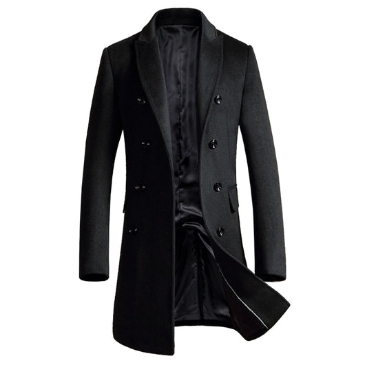 Abrigo de Lana Slim Fit - Trinchera Elegante para Hombre - Image 8