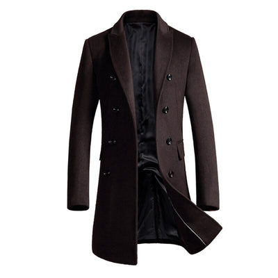 Abrigo de Lana Slim Fit - Trinchera Elegante para Hombre - Image 9