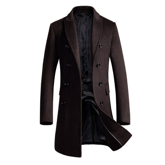 Abrigo de Lana Slim Fit - Trinchera Elegante para Hombre - Image 9