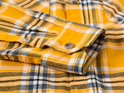 Camisa Cuadros Amarilla Holgada y Alargada para Uso Casual - Image 9