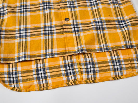 Camisa Cuadros Amarilla Holgada y Alargada para Uso Casual - Image 10