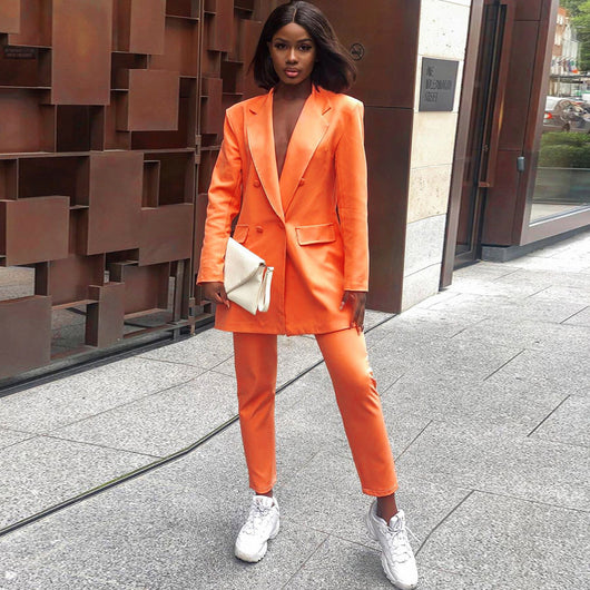 Gabardina Larga Clásica de Color Sólido para Mujer - Image 7