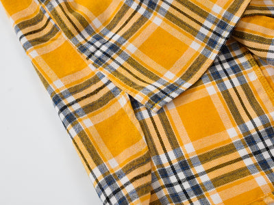 Camisa Cuadros Amarilla Holgada y Alargada para Uso Casual - Image 12