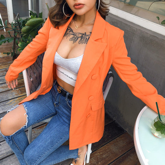 Gabardina Larga Clásica de Color Sólido para Mujer - Image 9