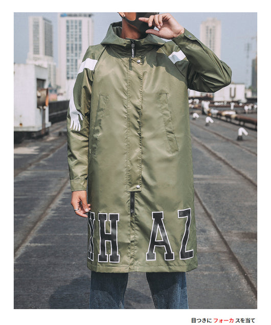 Gabardina Larga Tiantaifeng para Hombre - Abrigo Otoñal Elegante Talla Grande - Image 8