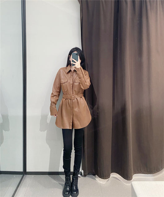 Chaqueta de Cuero para Mujer Versátil y Elegante - Image 7
