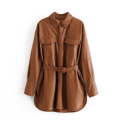Chaqueta de Cuero para Mujer Versátil y Elegante - Image 8