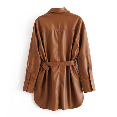 Chaqueta de Cuero para Mujer Versátil y Elegante - Image 9