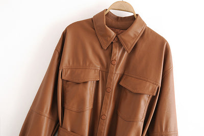 Chaqueta de Cuero para Mujer Versátil y Elegante - Image 10