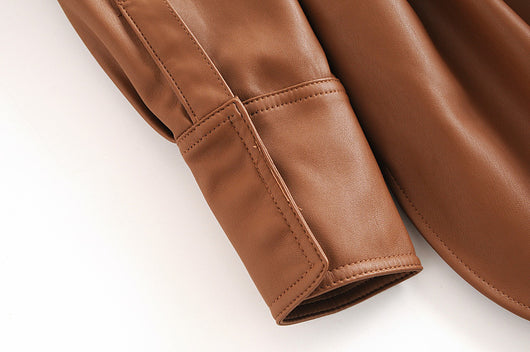 Chaqueta de Cuero para Mujer Versátil y Elegante - Image 12