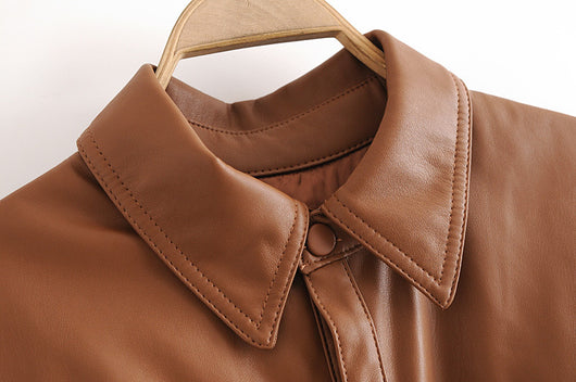 Chaqueta de Cuero para Mujer Versátil y Elegante - Image 14