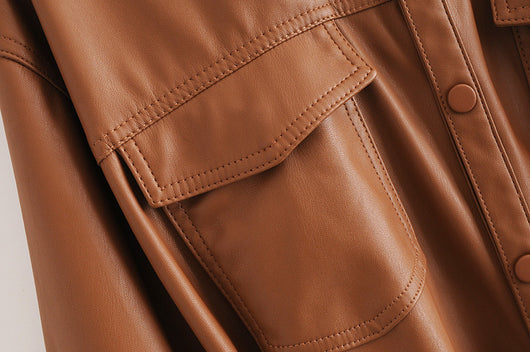 Chaqueta de Cuero para Mujer Versátil y Elegante - Image 17
