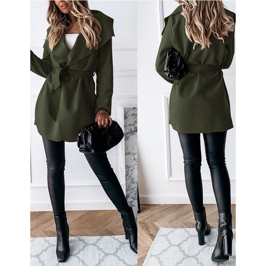 Chaqueta Trench Casual con Cordones - Image 9