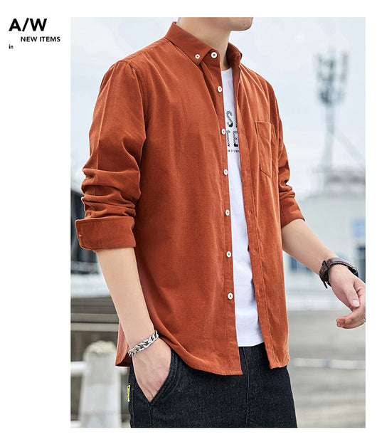 Camisa de Pana para Hombre de Manga Larga - Image 14