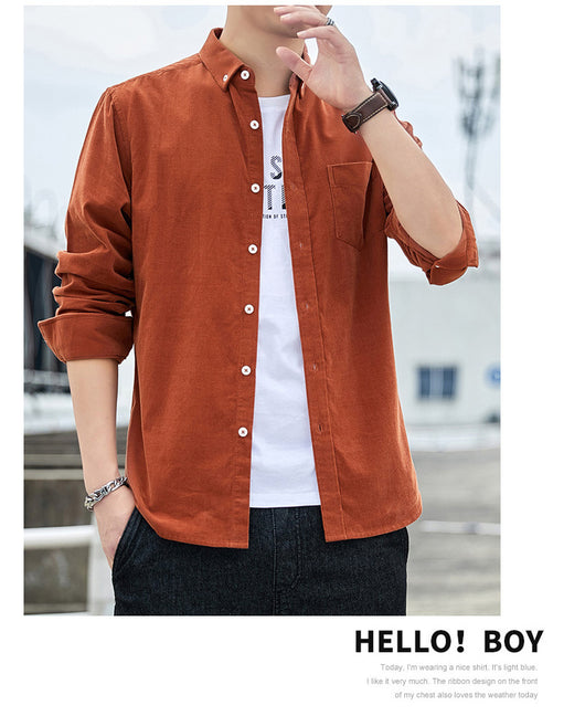 Camisa de Pana para Hombre de Manga Larga - Image 17