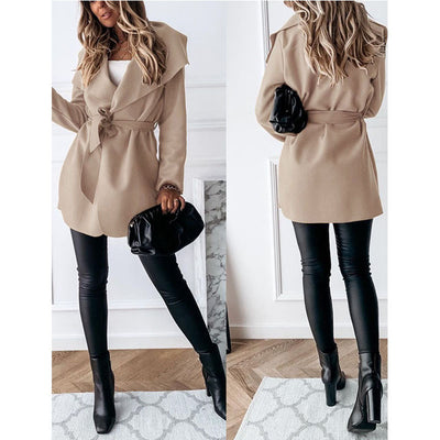 Chaqueta Trench Casual con Cordones - Image 12