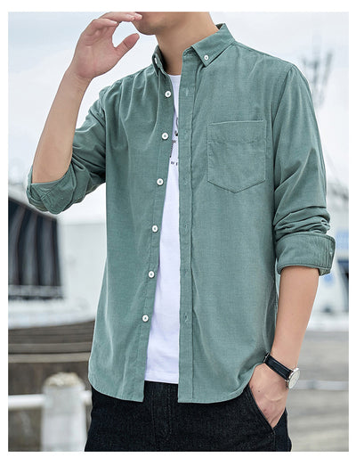 Camisa de Pana para Hombre de Manga Larga - Image 18