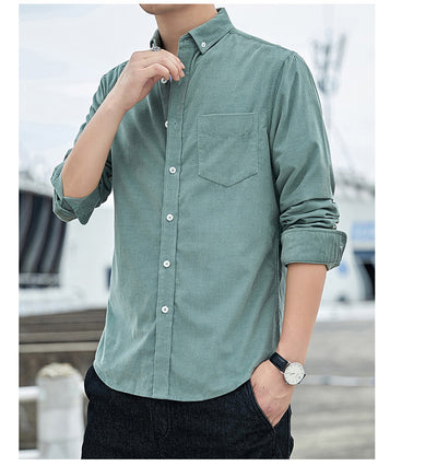 Camisa de Pana para Hombre de Manga Larga - Image 20
