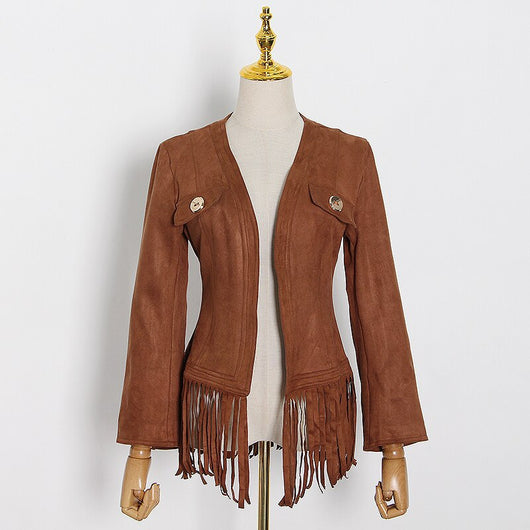 Chaqueta para Mujer en Ante Sintético Tipo Venado - Image 12