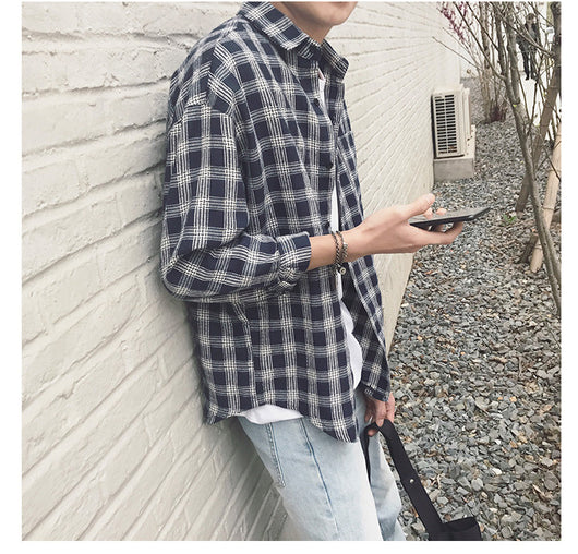 Camisa de Cuadros Manga Larga Otoño - Image 18