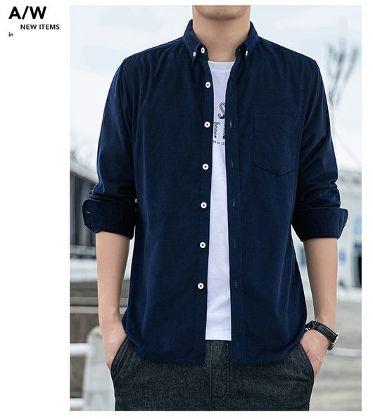 Camisa de Pana para Hombre de Manga Larga - Image 24
