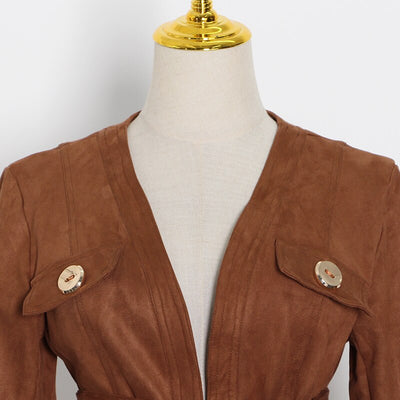 Chaqueta para Mujer en Ante Sintético Tipo Venado - Image 18
