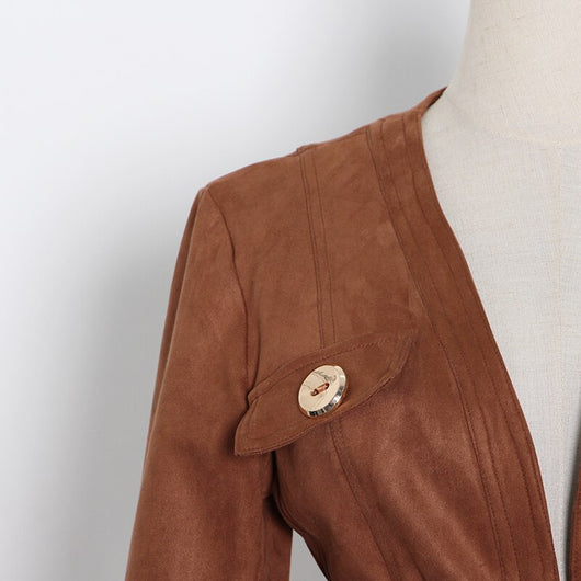 Chaqueta para Mujer en Ante Sintético Tipo Venado - Image 21