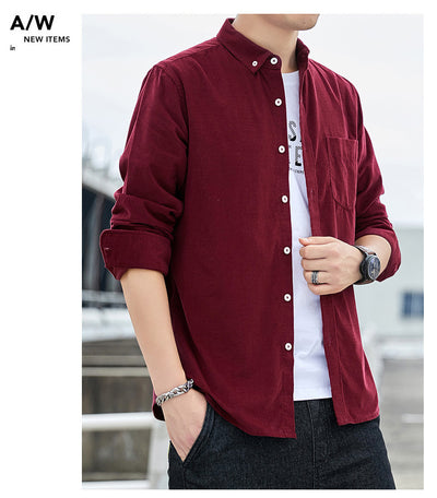 Camisa de Pana para Hombre de Manga Larga - Image 29