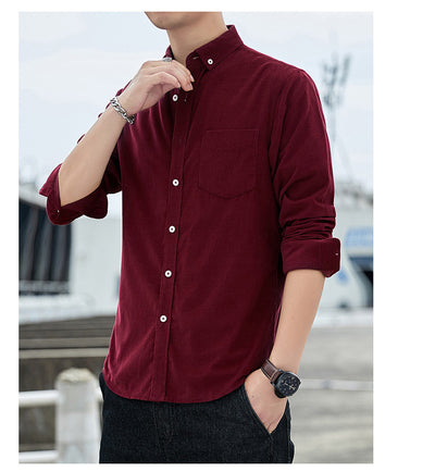 Camisa de Pana para Hombre de Manga Larga - Image 30