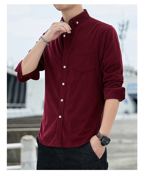 Camisa de Pana para Hombre de Manga Larga - Image 30