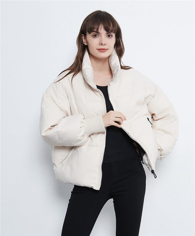 Abrigo de Algodón con Cierre de Cremallera - Diseño Clásico para Mujer - Image 6