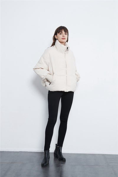 Abrigo de Algodón con Cierre de Cremallera - Diseño Clásico para Mujer - Image 9