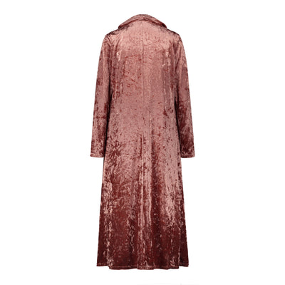 Cardigan Largo de Terciopelo para Mujer - Abrigo Cortavientos Elegante - Image 12