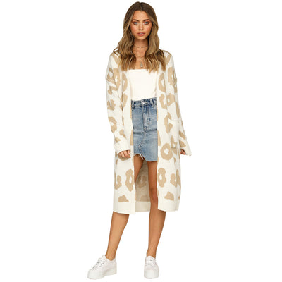 Cardigan de Leopardo para Otoño e Invierno - Suéter Tejido Elegante para Mujer - Image 34