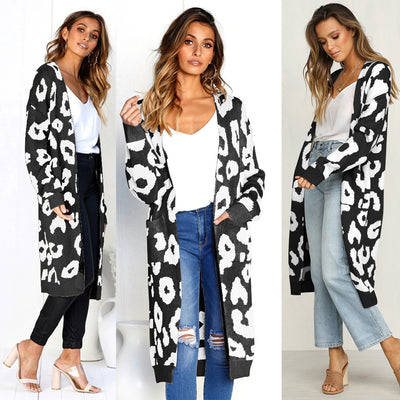 Cardigan de Leopardo para Otoño e Invierno - Suéter Tejido Elegante para Mujer - Image 36