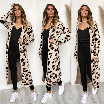 Cardigan de Leopardo para Otoño e Invierno - Suéter Tejido Elegante para Mujer - Image 38