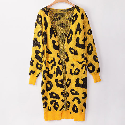 Cardigan de Leopardo para Otoño e Invierno - Suéter Tejido Elegante para Mujer - Image 53