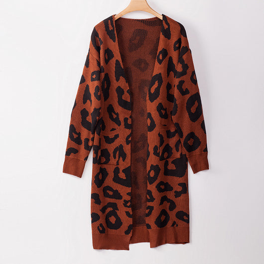 Cardigan de Leopardo para Otoño e Invierno - Suéter Tejido Elegante para Mujer - Image 55