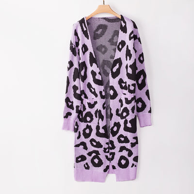 Cardigan de Leopardo para Otoño e Invierno - Suéter Tejido Elegante para Mujer - Image 57