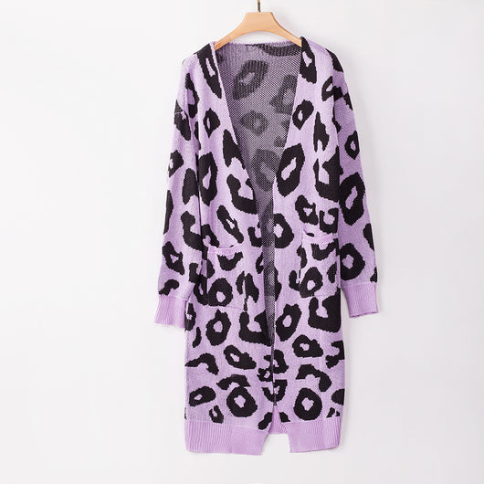 Cardigan de Leopardo para Otoño e Invierno - Suéter Tejido Elegante para Mujer - Image 57