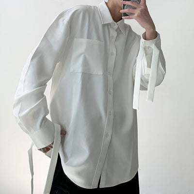 Camisa Manga Larga Unisex con Detalles de Cinta - Diseño Moderno y Versátil - Image 19